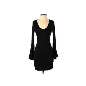 NWT Black Knitted Halara Bodycon Dress, Flared Sleeves